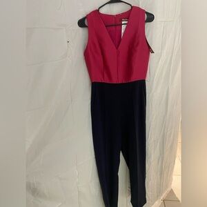 MaxMara Fuchsia and Navy Jumpsuit